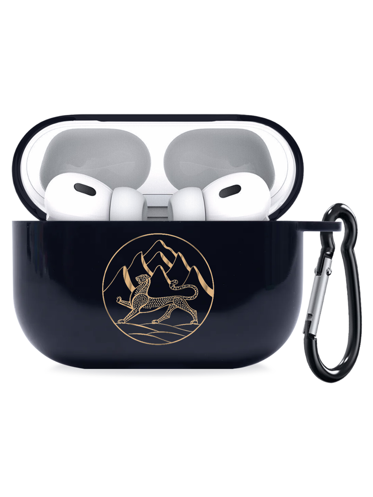 

Чехол SignumCase для Apple AirPods Pro 2 Герб Северной Осетии темно-синий, Золотистый;синий, Герб Северной