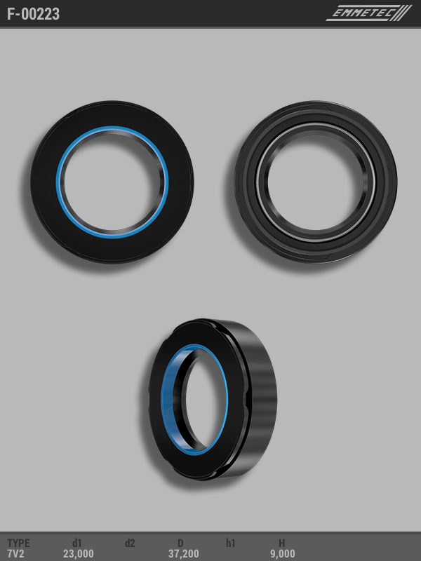 

Сальник рулевой рейки EMMETEC 23x37.2x9 (7V2) F-00223, F-00223, F00223