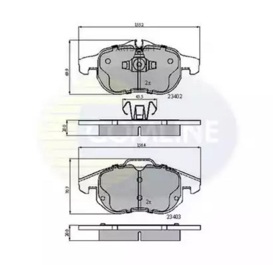 

Тормозные колодки COMLINE передние CBP01137