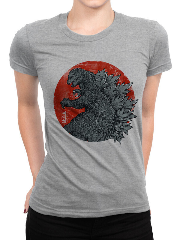 

Футболка женская Dream Shirts Годзилла Женская 10009921 серая M, Годзилла Женская 10009921