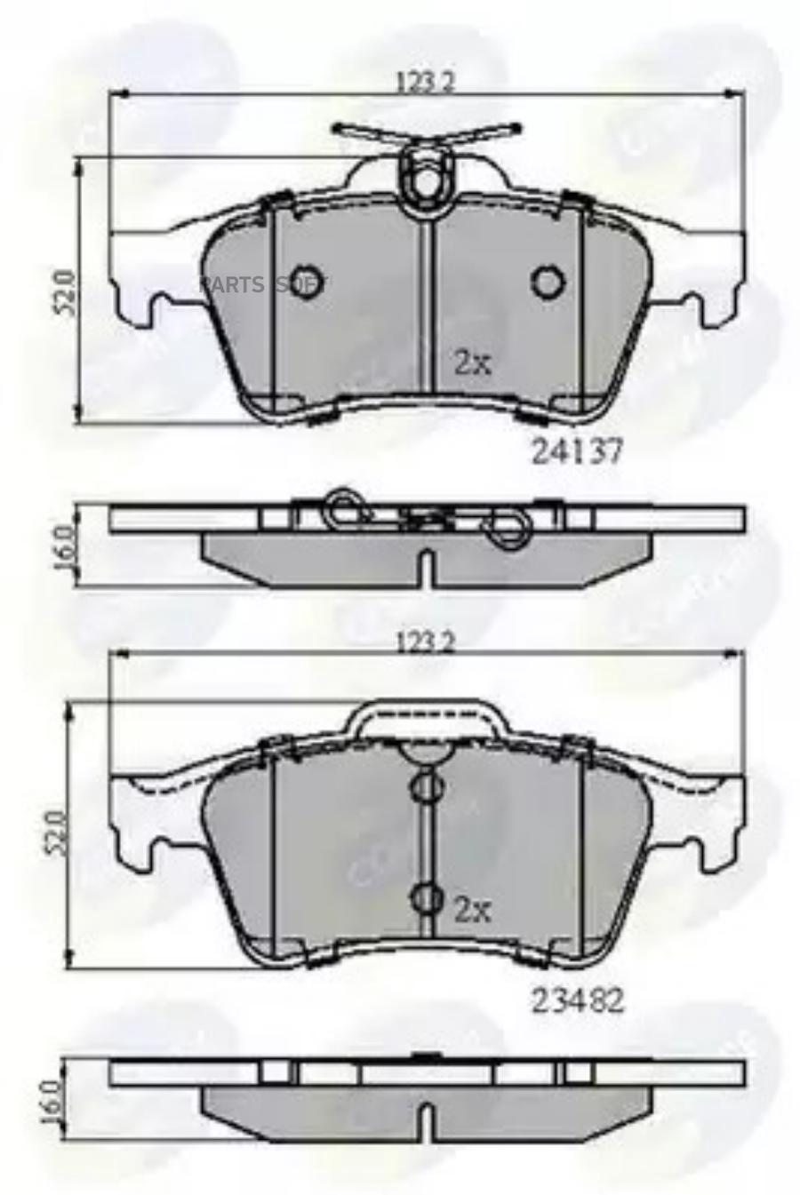 Тормозные колодки COMLINE задние CBP01599