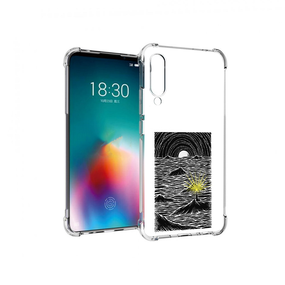

Чехол MyPads Tocco для Meizu 16T маяк в черно белом море (PT144619.90.460), Прозрачный, Tocco