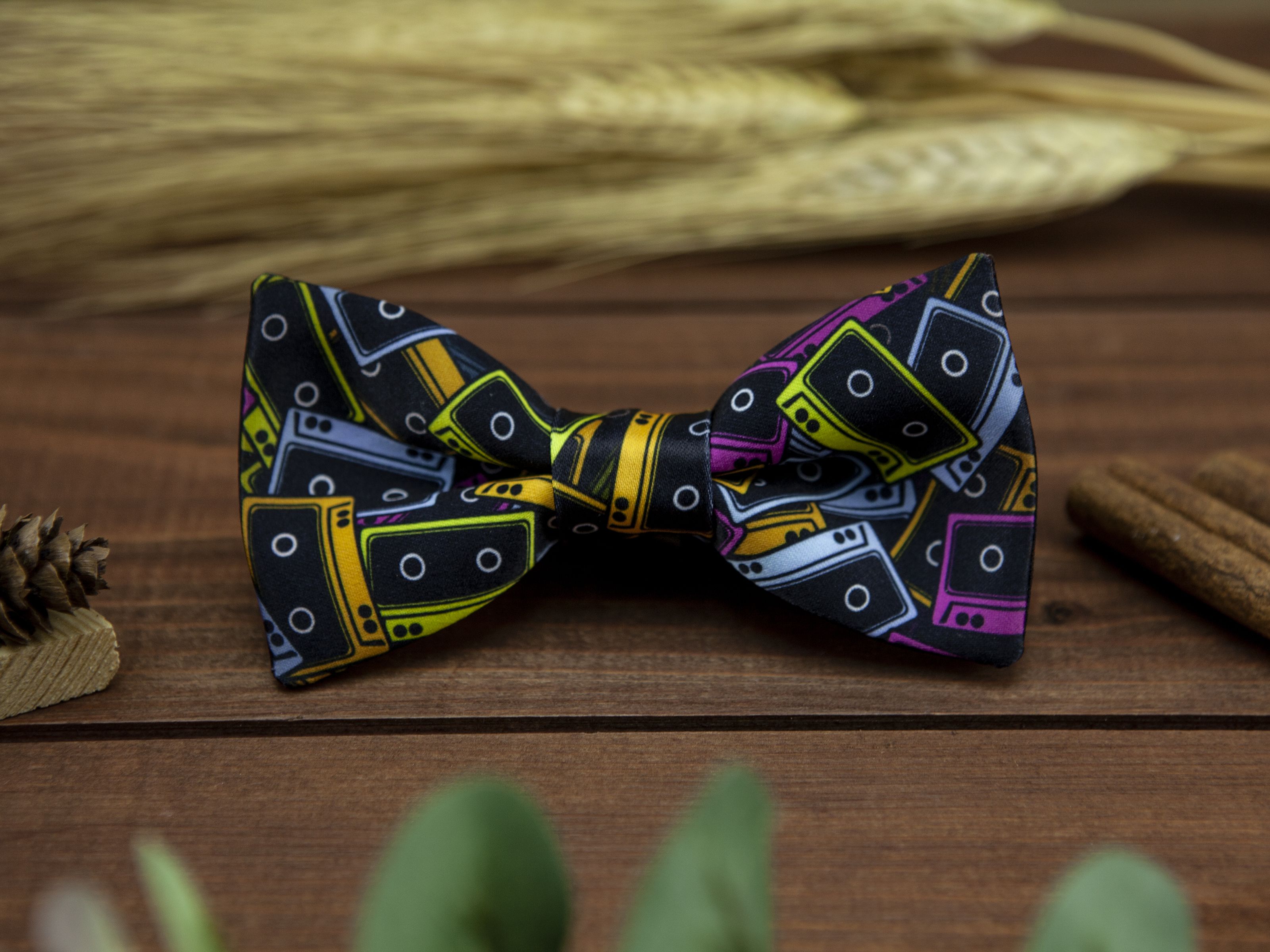 Бабочка мужская 2beMan GB312 черная/зеленая