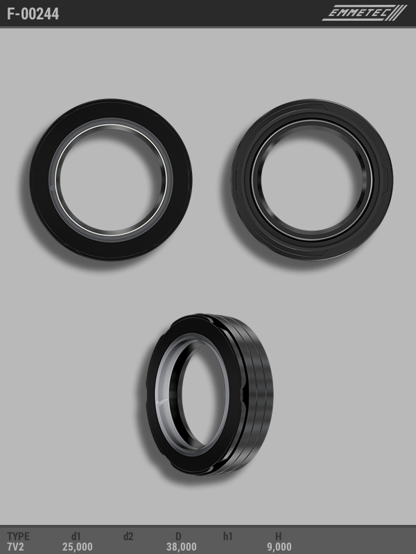 

Сальник рулевой рейки EMMETEC 25x38x9 (7V2) F-00244, F-00244, F00244