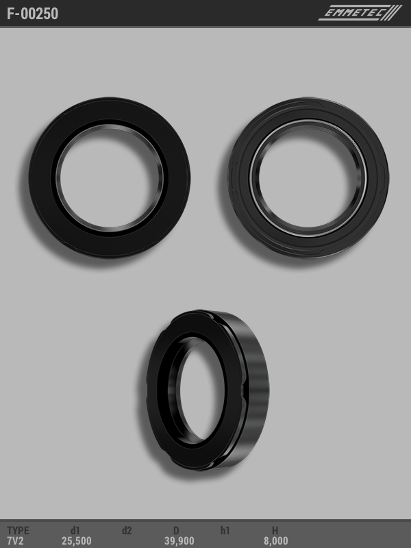 

Сальник рулевой рейки EMMETEC 25.5x39.9x8 (7V2) F-00250, F-00250, F00250