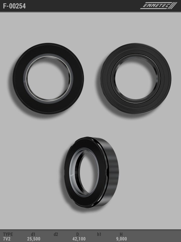 

Сальник рулевой рейки EMMETEC 25.5x42.1x9 (7V2) F-00254, F-00254, F00254