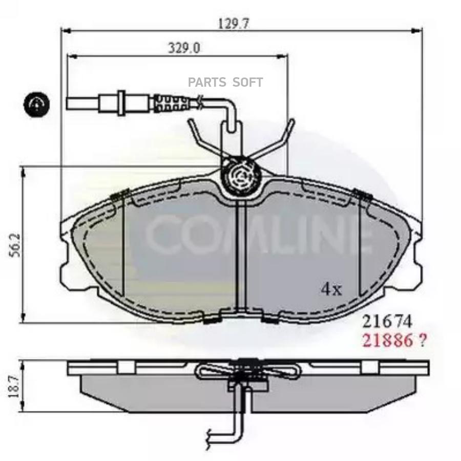 Тормозные колодки COMLINE передние CBP1340