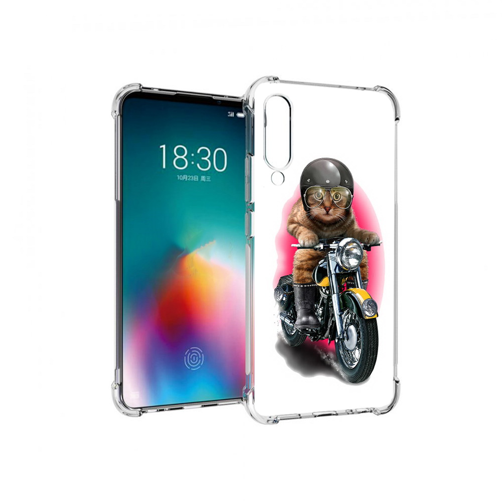 

Чехол MyPads Tocco для Meizu 16T мото-кот (PT144619.90.485), Прозрачный, Tocco