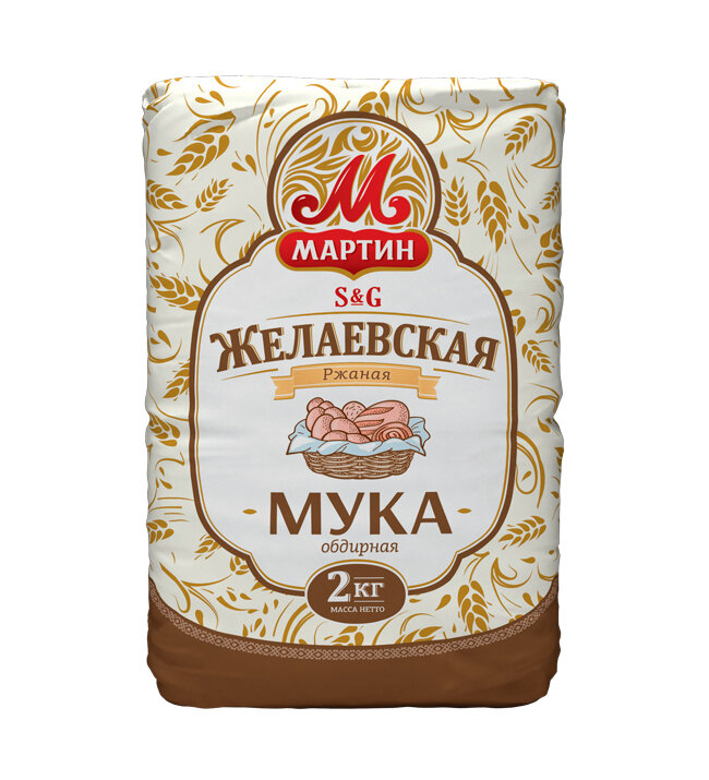 фото Мука мартин ржаная хлебопекарная, обдирная, 2 кг