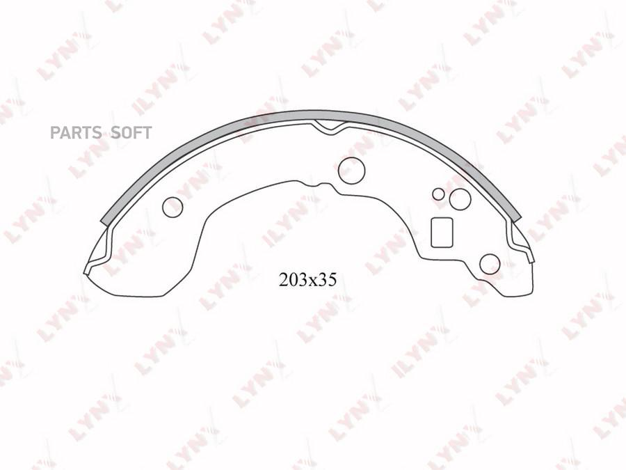 

Тормозные колодки LYNXauto задние барабанные BS5710