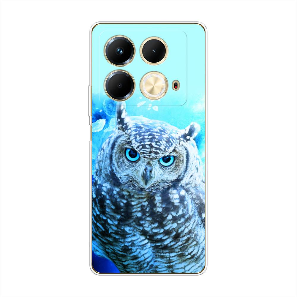

Силиконовый чехол "Сова арт 7" на Infinix Note 40, Голубой