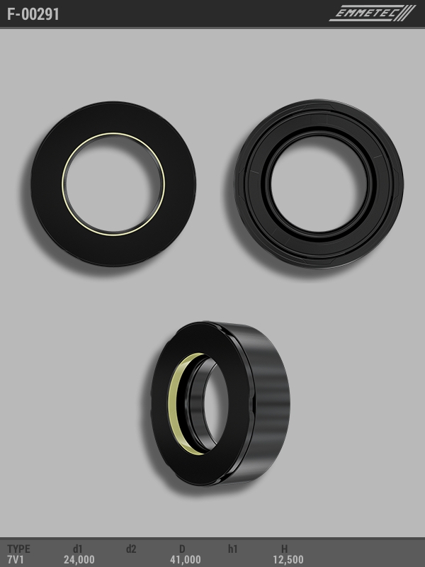 

Сальник рулевой рейки EMMETEC 24x41x12.5 (7V1) F-00291, F-00291, F00291