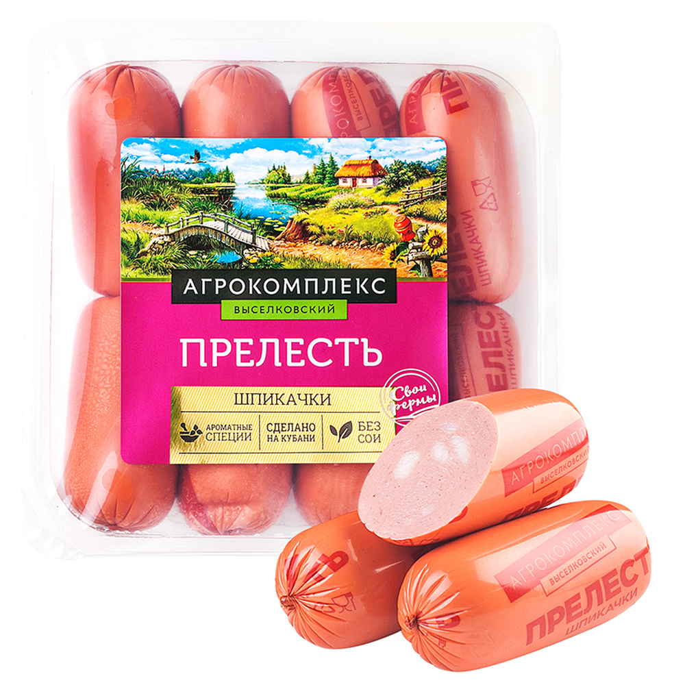 

Шпикачки Агрокомплекс Прелесть куриные 0,42 кг