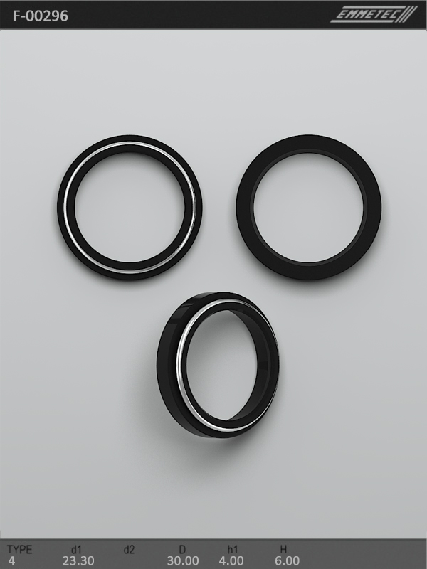 

Сальник рулевой рейки EMMETEC 23.3x30x4/6 (4) F-00296, F-00296, F00296