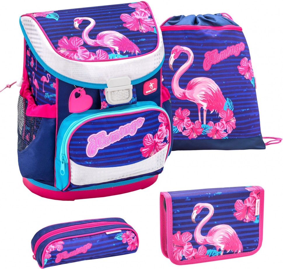 

Ранец Belmil MiniFit Flamingo с наполнением