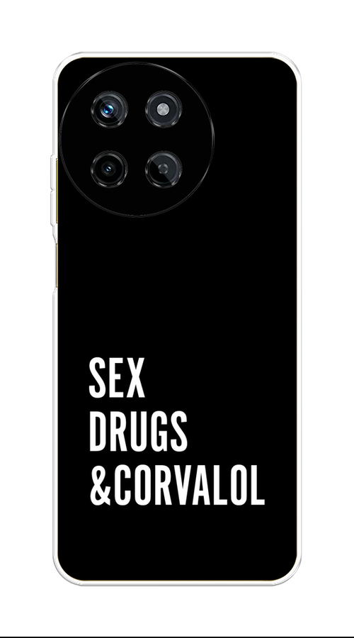 

Чехол на Realme 11 4G "Corvalol", Черный;серый;белый, 2515150-1