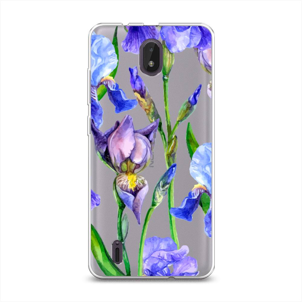 

Чехол Awog на Nokia C01 Plus / Нокиа C01 Плюс "Синие ирисы", Разноцветный, 125250-8