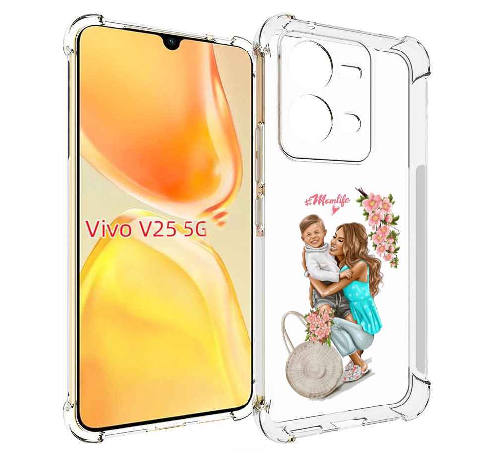 

Чехол MyPads Momlife для Vivo V25 5G / V25e, Прозрачный, Tocco