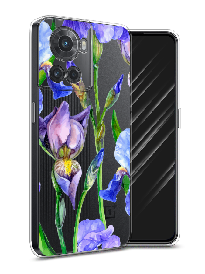 

Чехол Awog на OnePlus 10R / ВанПлас 10R "Синие ирисы", Разноцветный, 152950-8