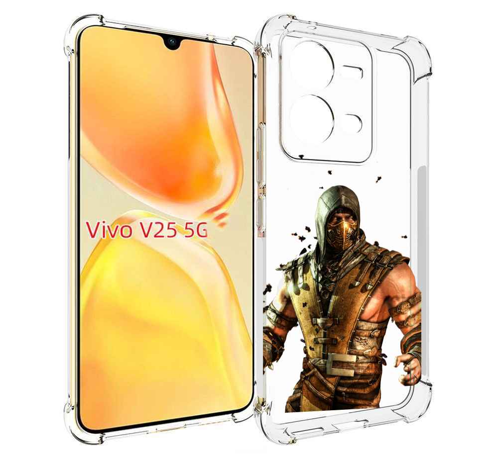 

Чехол MyPads Mortal Kombat scorpion для Vivo V25 5G / V25e, Прозрачный, Tocco