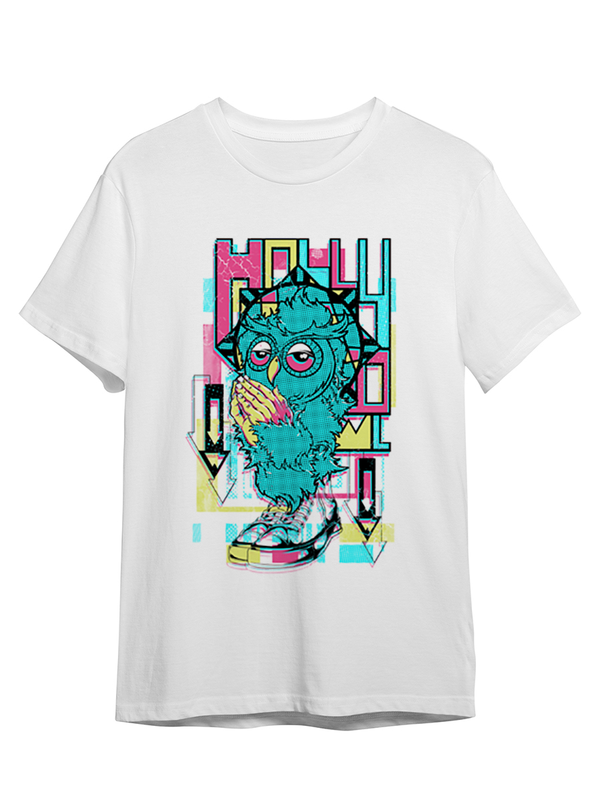

Футболка унисекс СувенирShop Абстракция "Сова / Owl" 129 белая S (44-46), Белый, Абстракция "Сова / Owl" 129