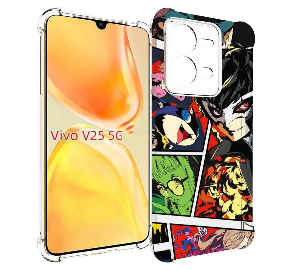 

Чехол MyPads Persona 5 art для Vivo V25 5G / V25e, Прозрачный, Tocco