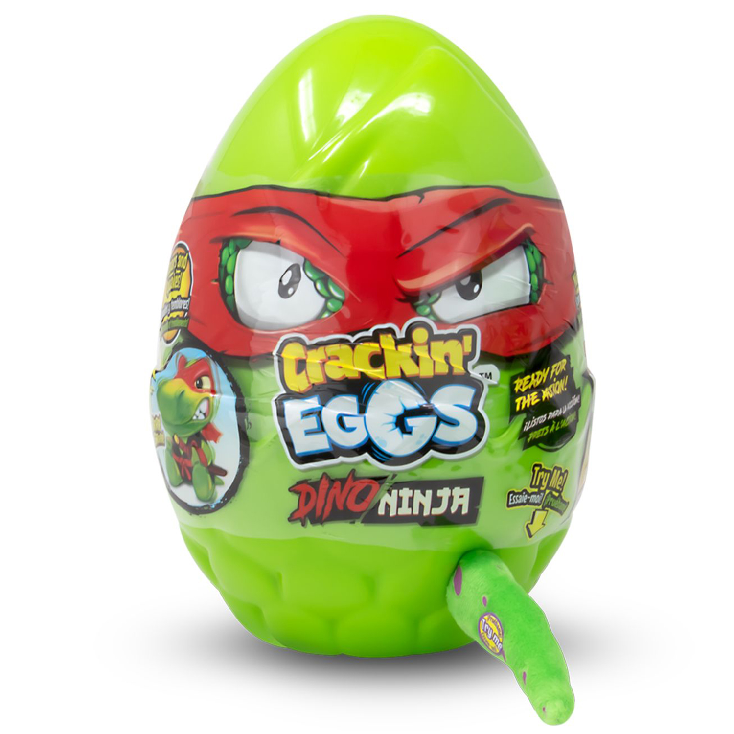 Мягкая игрушка Crackin' Eggs Динозавр зеленый в яйце, серия Ниндзя, 22 см мягкая игрушка crackin eggs динозавр оранжевый в яйце серия лава 22 см