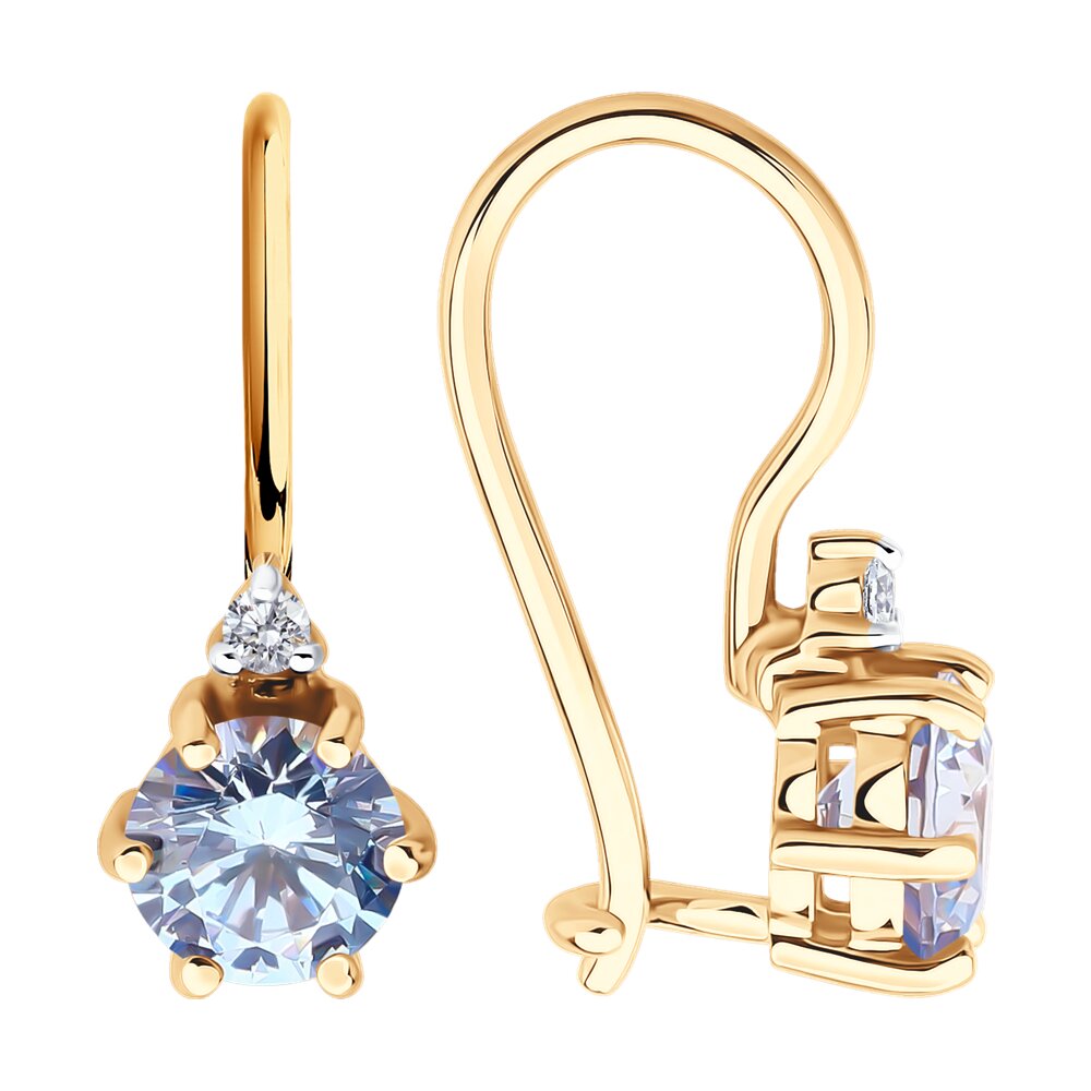 

Серьги из золота Diamant 51-120-02810-1, фианит, 51-120-02810-1