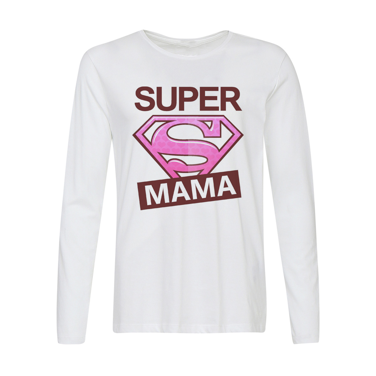 

Лонгслив CoolPodarok Супер мама (Super), Белый, w0113898