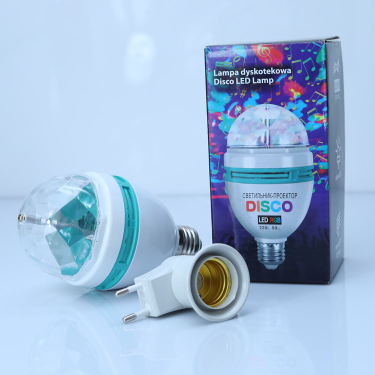 

Диско лампа светодиодная MimiParty AC 85-260 белая цоколь Е27