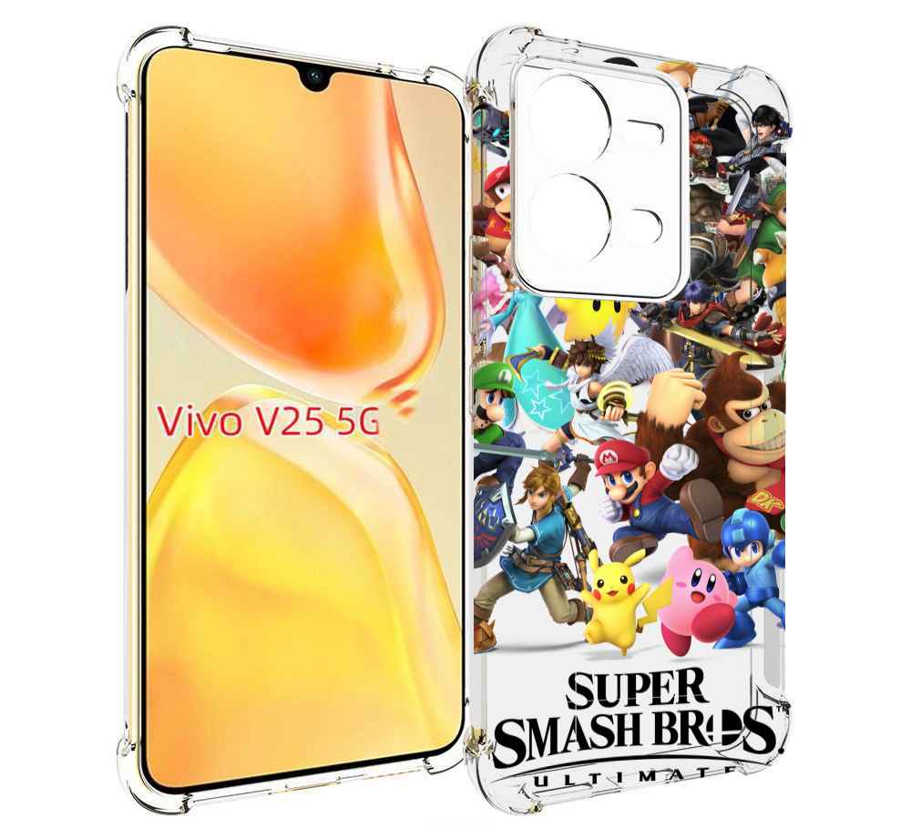 

Чехол MyPads Super Smash Bros для Vivo V25 5G / V25e, Прозрачный, Tocco