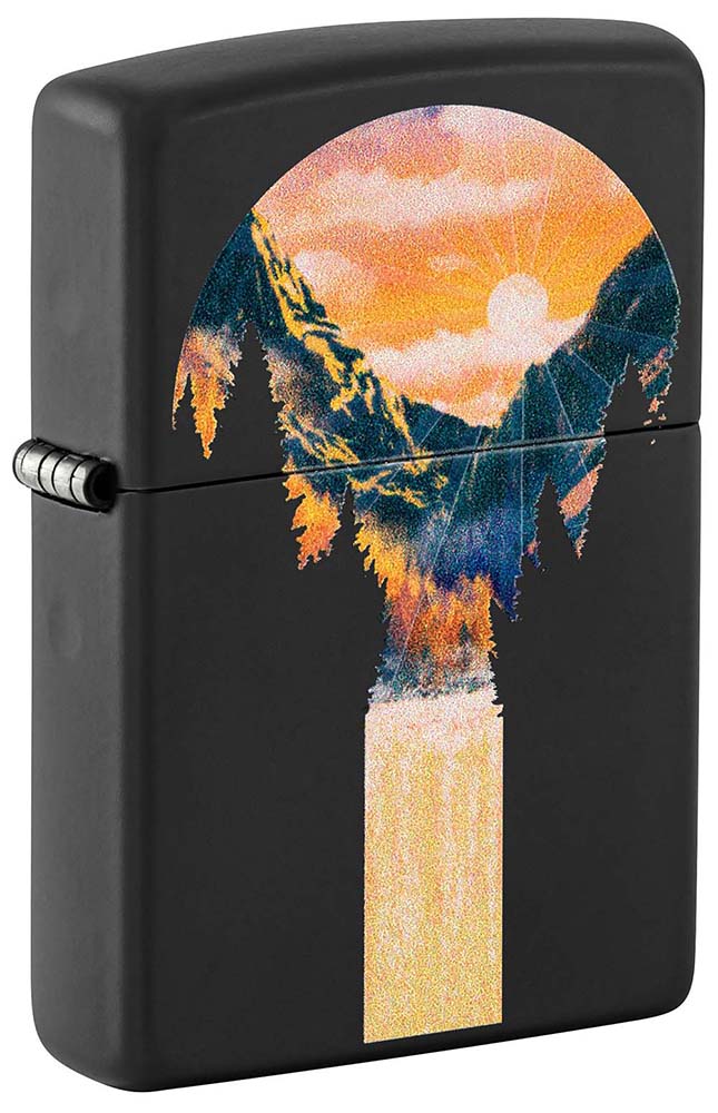 

Зажигалка Mountain Waterfall ZIPPO 48676, Черный