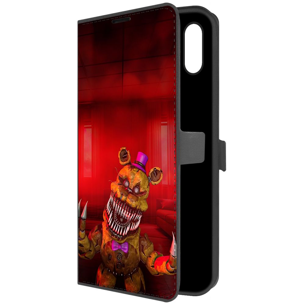 

Чехол-книжка Krutoff Eco Book для Xiaomi Redmi 9A ФНАФ - Фредди атакует (черный)