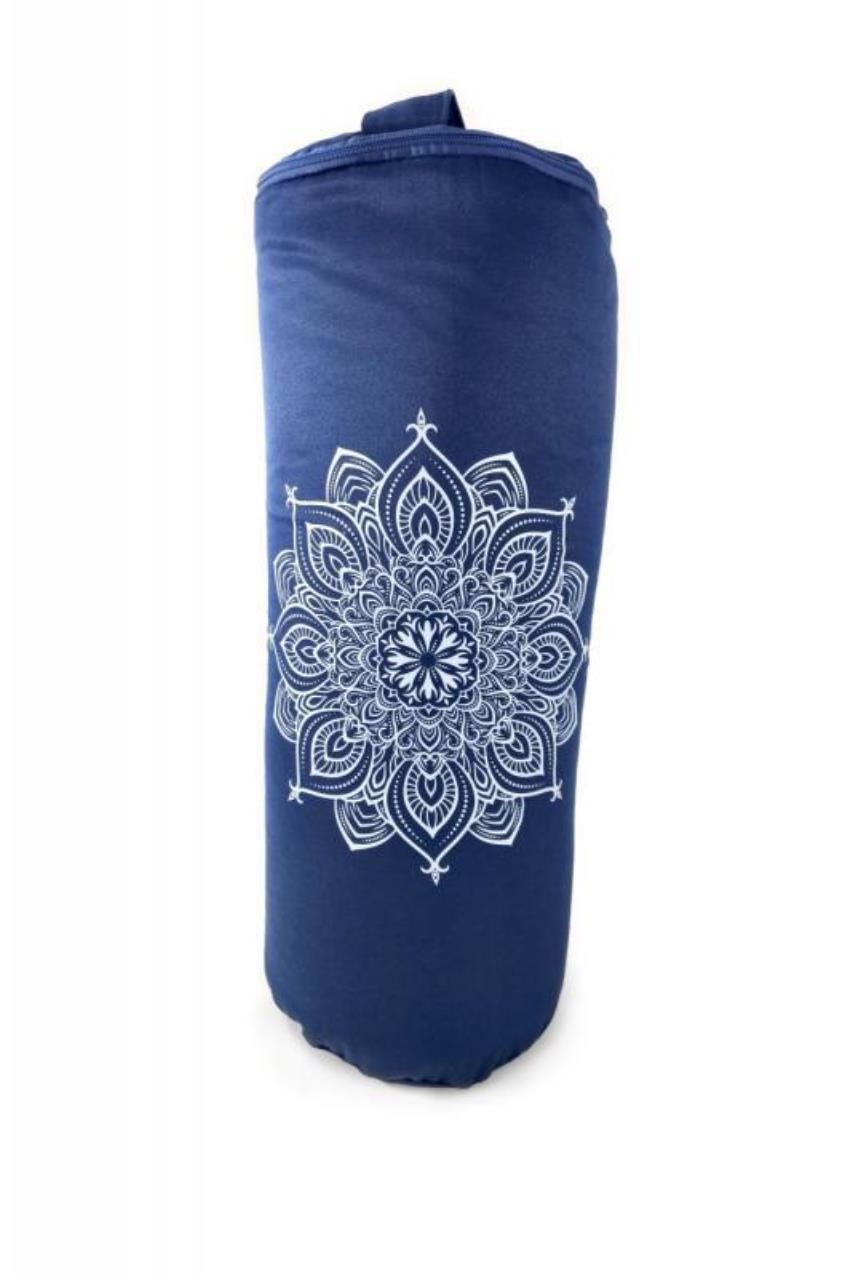 Болстер из гречихи  RamaYoga Mandala Blue 60x23 синий