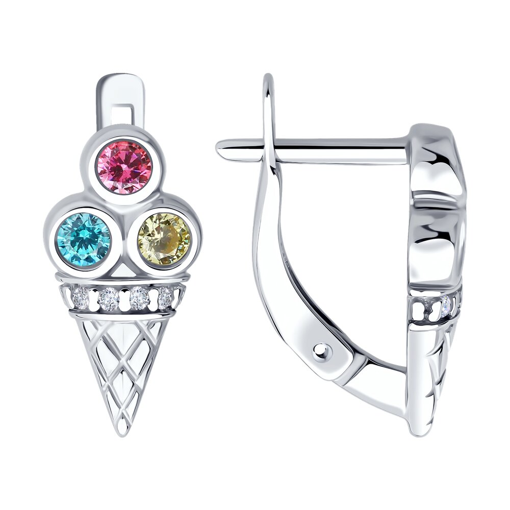 

Серьги из серебра Diamant 94-120-02255-1, фианит, 94-120-02255-1