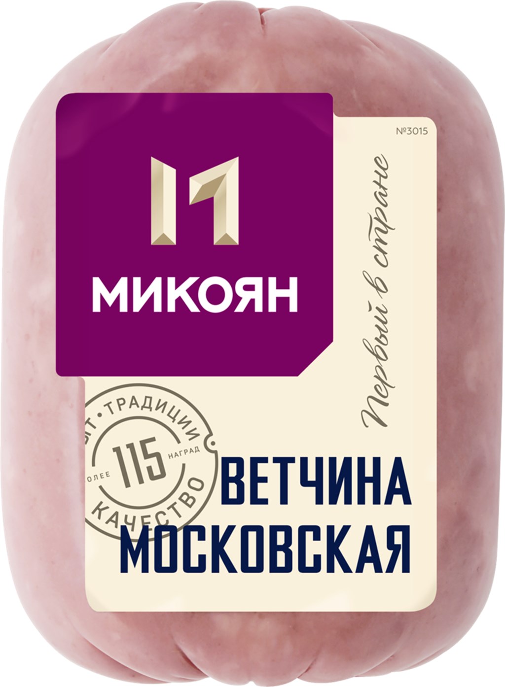 Ветчина Микоян Московская классика свиная вареная 400 г 130₽