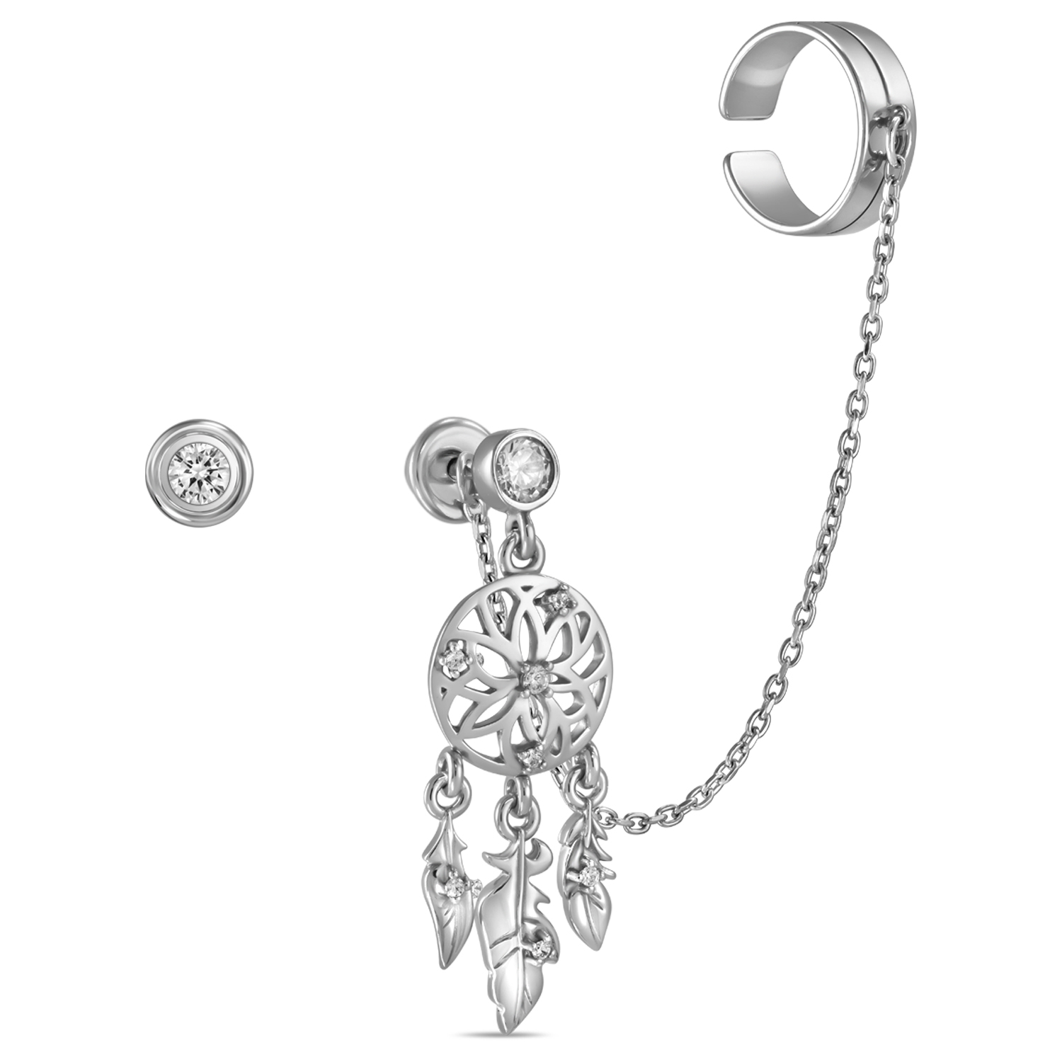 

Серьги из серебра MIUZ Diamonds (Московский ювелирный завод) E2050-6021567-00775, фианит, E2050-6021567-00775