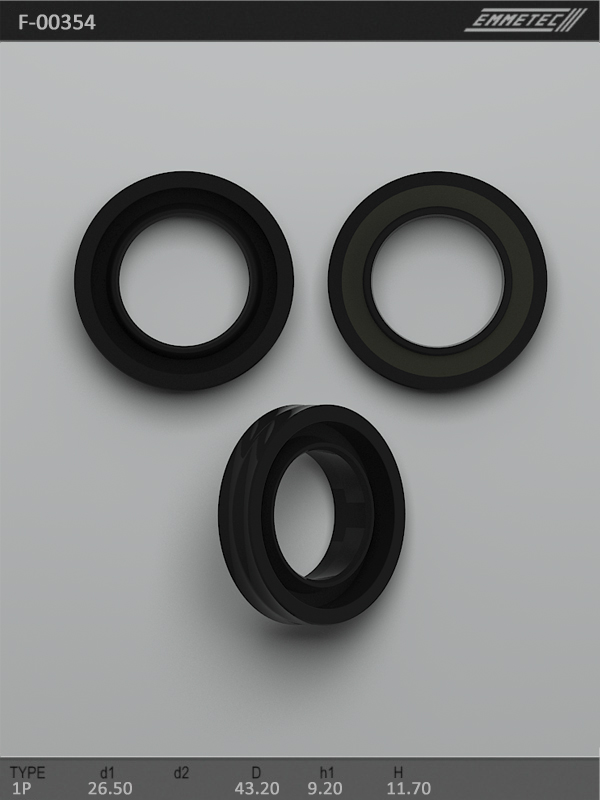 

Сальник рулевой рейки EMMETEC 26.5x43.2x9.2/11.7 (1P) F-00354, F-00354, F00354