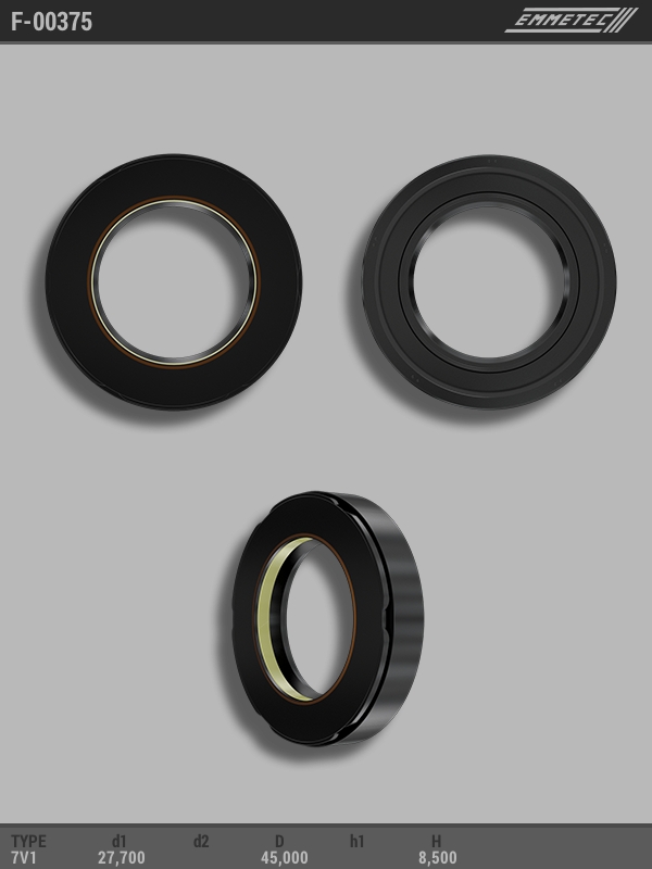 

Сальник рулевой рейки EMMETEC 27.7x45x8.5 (7V1) F-00375, F-00375, F00375