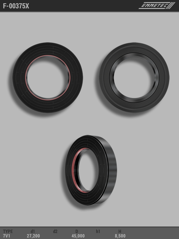 

Сальник рулевой рейки EMMETEC 27.2x45x8.5(7V1) F-00375X, F-00375X, F00375X