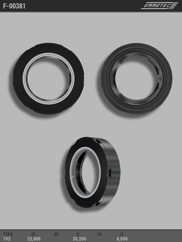 

Сальник рулевой рейки EMMETEC 22x35.2x8 (7V2) F-00381, F-00381, F00381