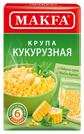 фото Крупа makfa кукурузная в пакетиках 66,5 г х 6 шт