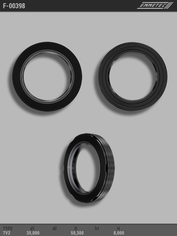 

Сальник рулевой рейки EMMETEC 35x50.3x8 (7V2) F-00398, F-00398, F00398