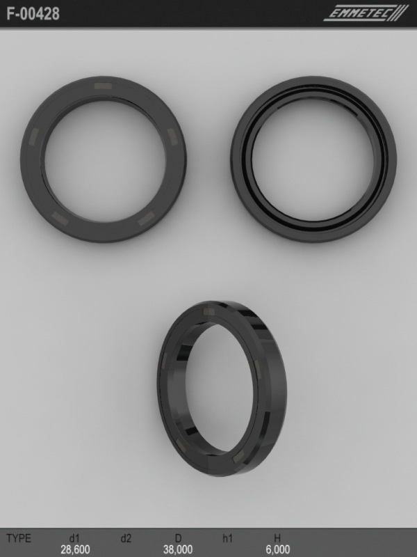 

Сальник рулевой рейки EMMETEC 28.6x38x6 (0) F-00428, F-00428, F00428
