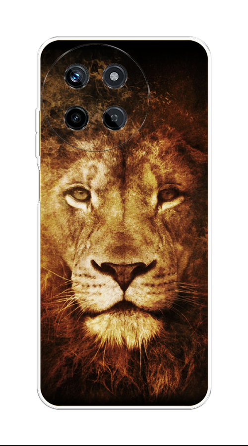 

Чехол на Realme 11 4G "Лев", Черный;коричневый;желтый, 2515150-1