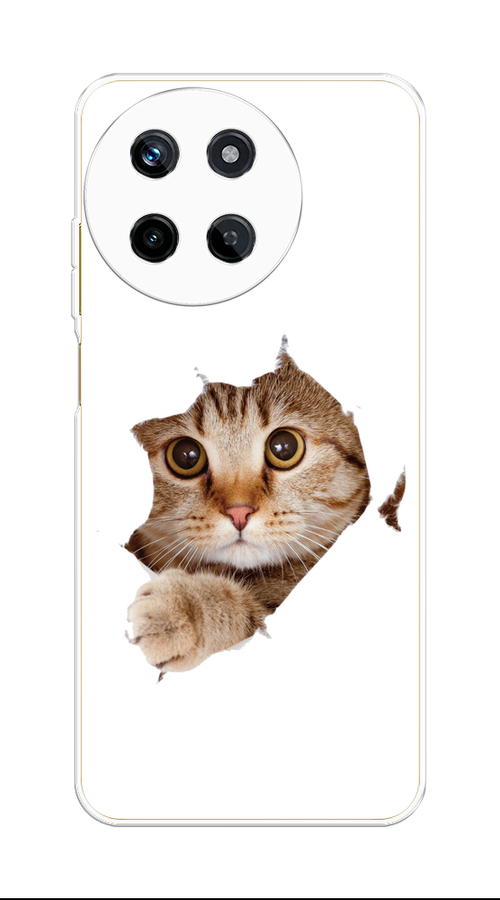 

Чехол на Realme 11 4G "Кот и бумага", Белый;коричневый, 2515150-1