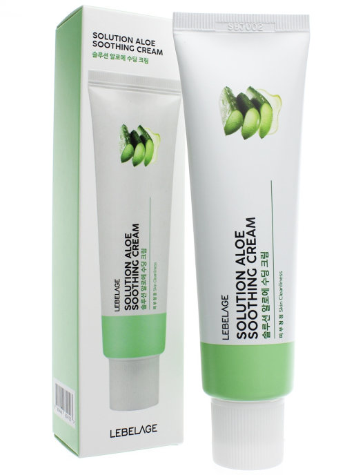 Пептидный крем для лица Lebelage с алоэ Solution Aloe Soothing Cream 50 мл