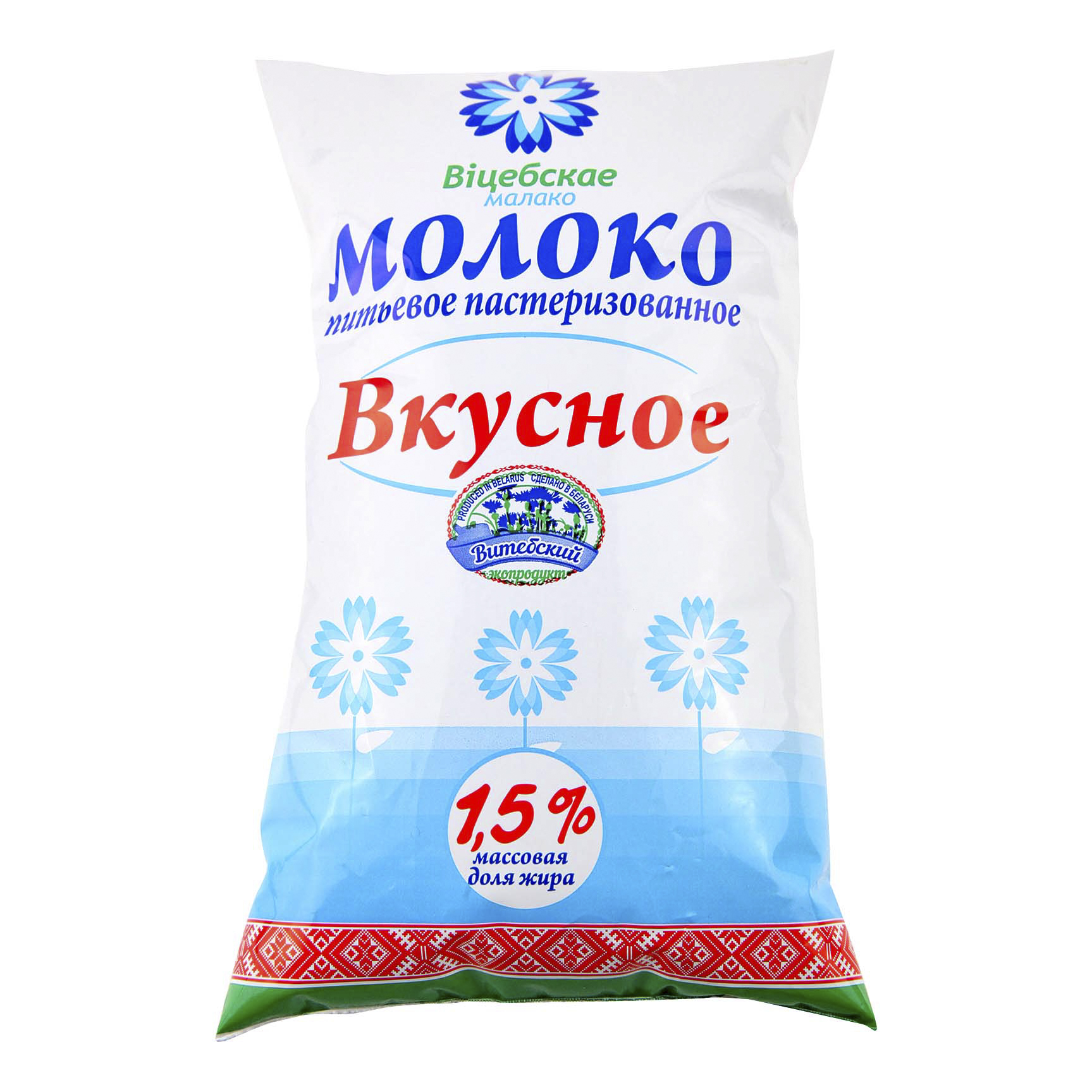 

Молоко 1,5% пастеризованное 1 л Вкусное