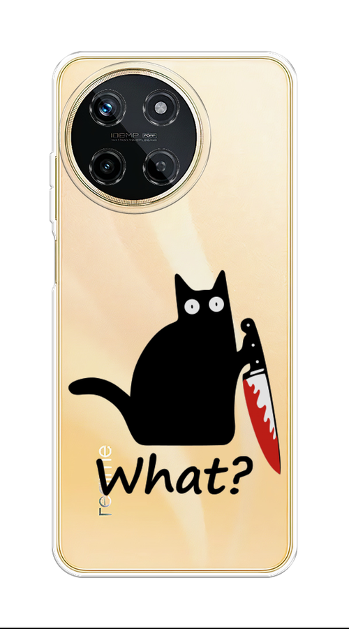 

Чехол на Realme 11 4G "Котик с ножом", Черный;красный, 2515150-1
