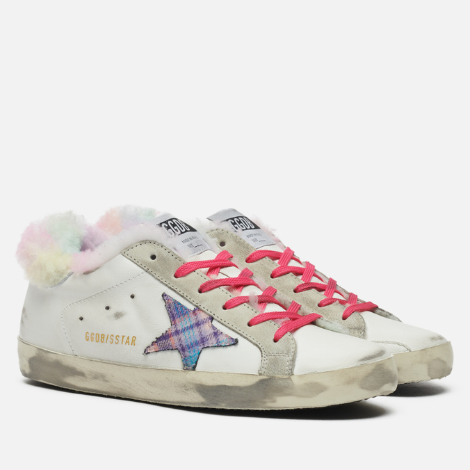 фото Кеды женские golden goose super-star leather белые 40 eu